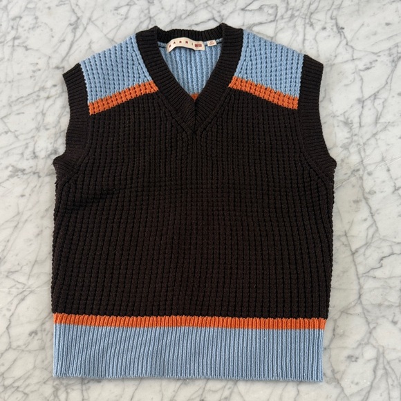 Marni Colorblock Knit Sweater Vest Sz XS Wool Blend - Picture 3 of 8